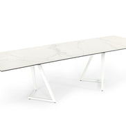 Farrell - Modern White Ceramic Extendable Dining Table - image 3