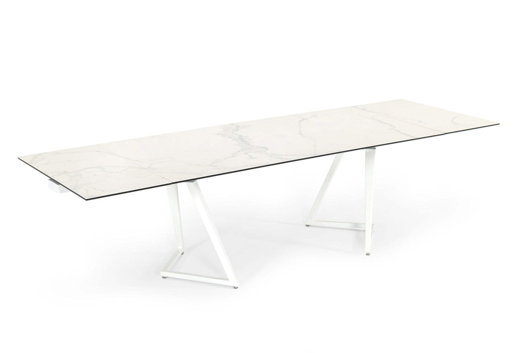 Farrell - Modern White Ceramic Extendable Dining Table - image 3
