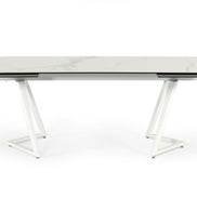Farrell - Modern White Ceramic Extendable Dining Table - image 4
