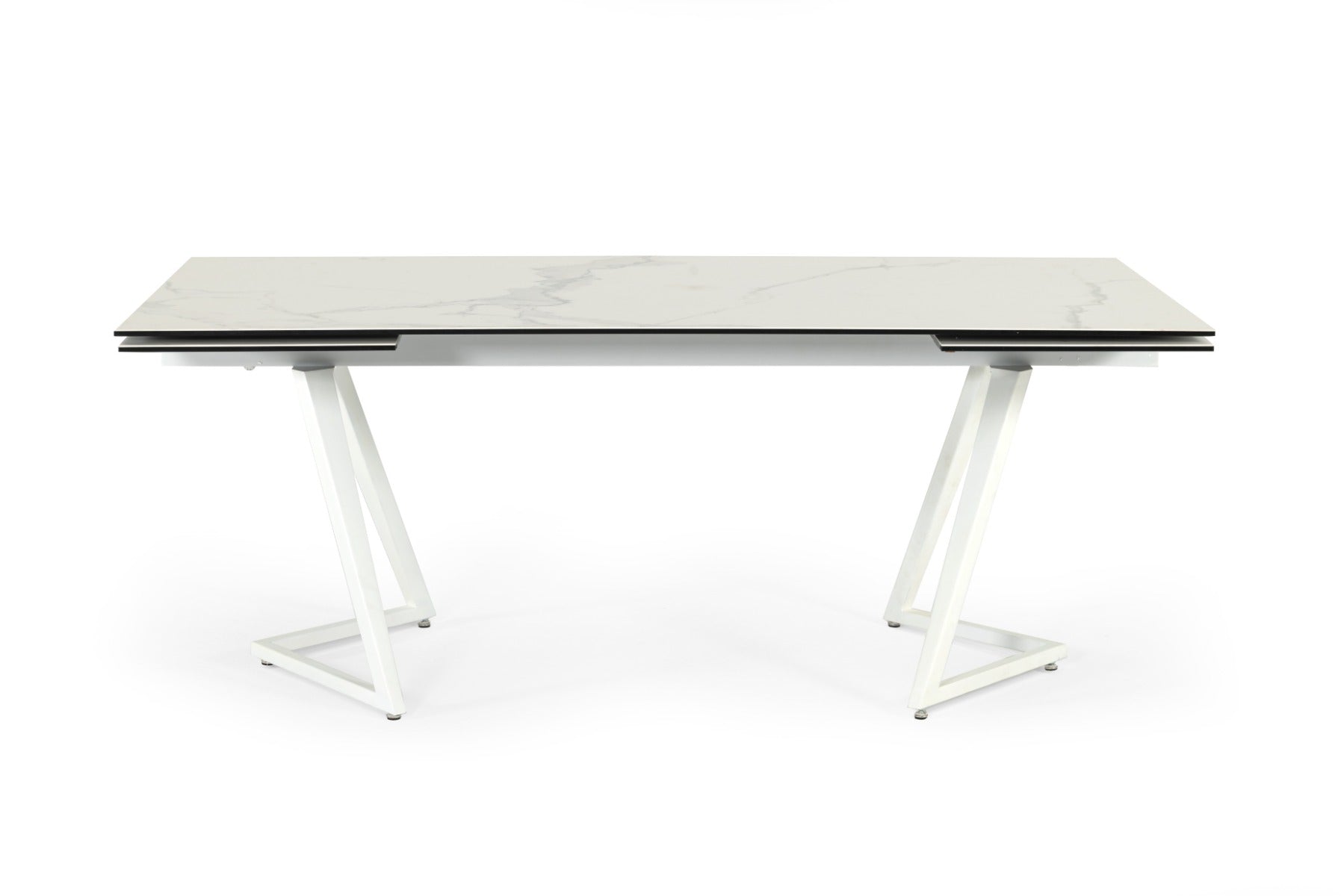 Farrell - Modern White Ceramic Extendable Dining Table - image 4