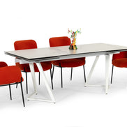 Farrell - Modern White Ceramic Extendable Dining Table