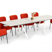 Farrell - Modern White Ceramic Extendable Dining Table - image 2