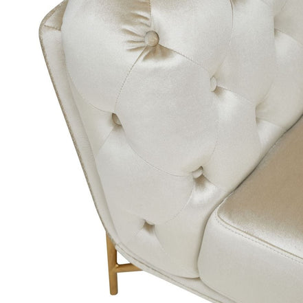 Stella - Transitional Beige Velvet Sofa - image 3