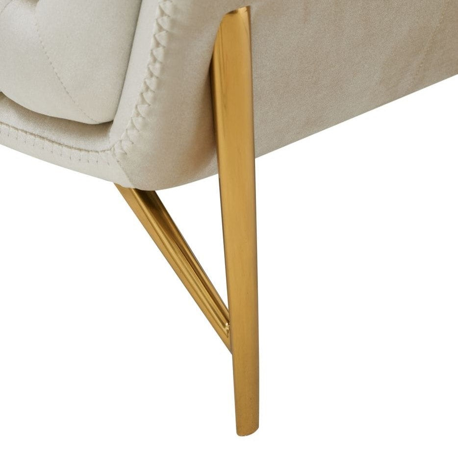 Stella - Transitional Beige Velvet Sofa - image 4