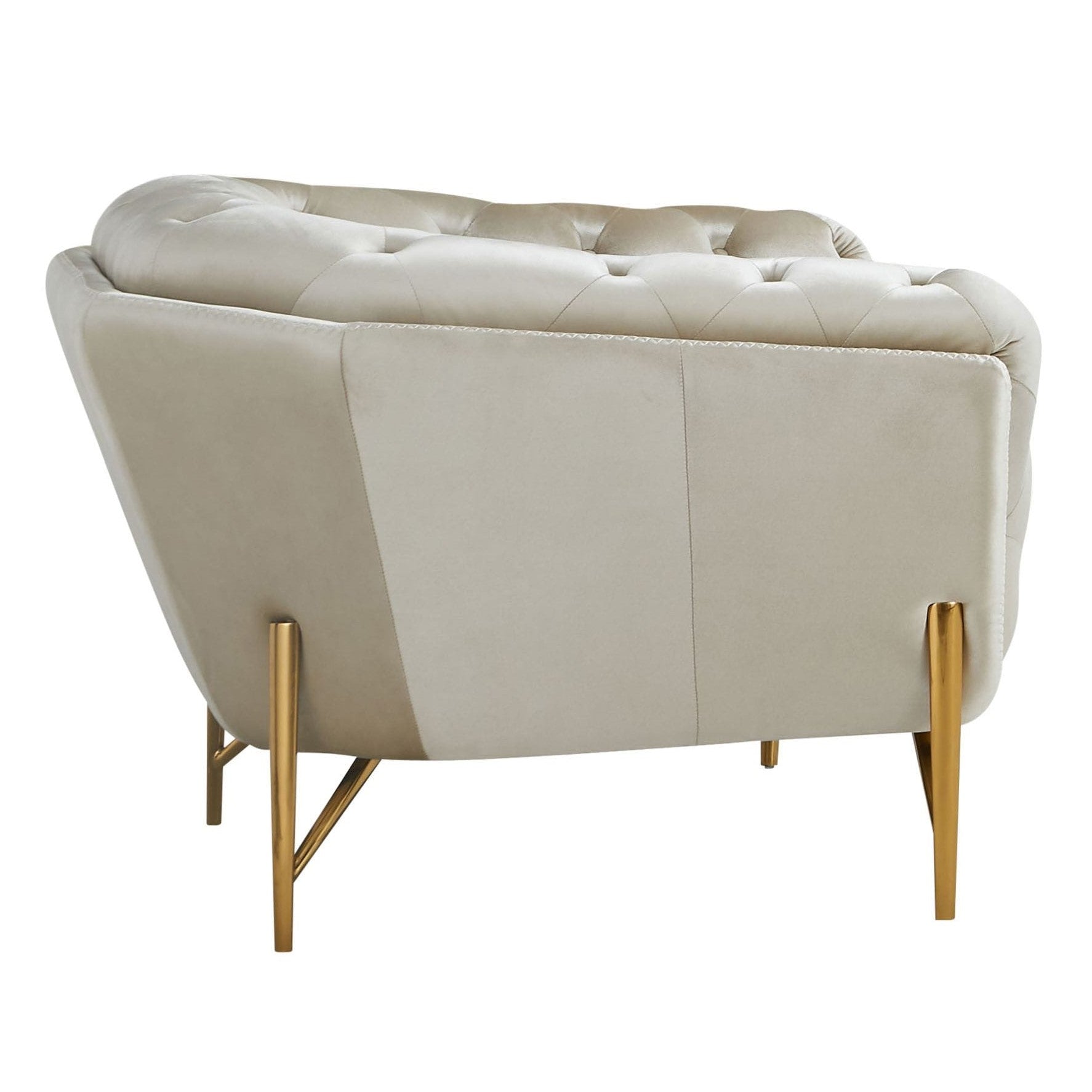 Stella - Transitional Beige Velvet Chair