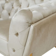 Stella - Transitional Beige Velvet Chair - image 2
