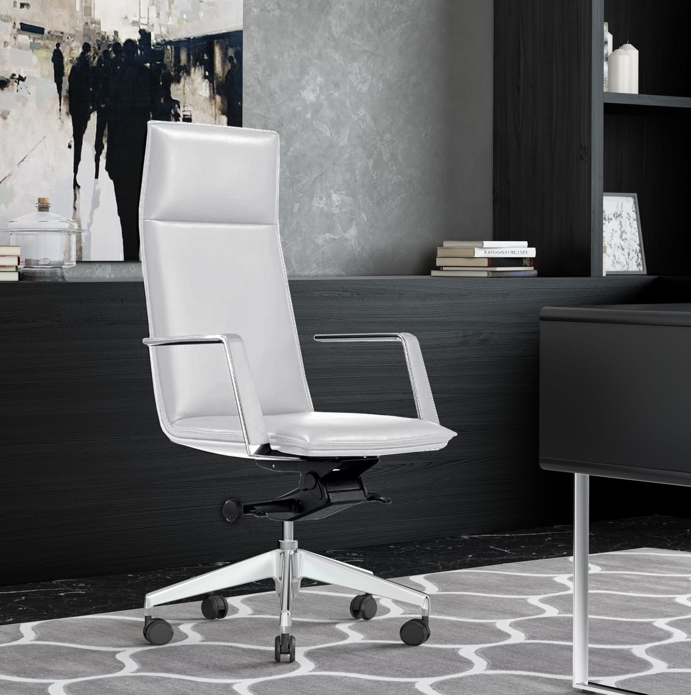 Gorsky - Modern White High Back Executive Office Chair - image 4