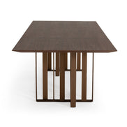 Livia - Modern Wenge & Gold Stainless Steel Dining Table - image 3