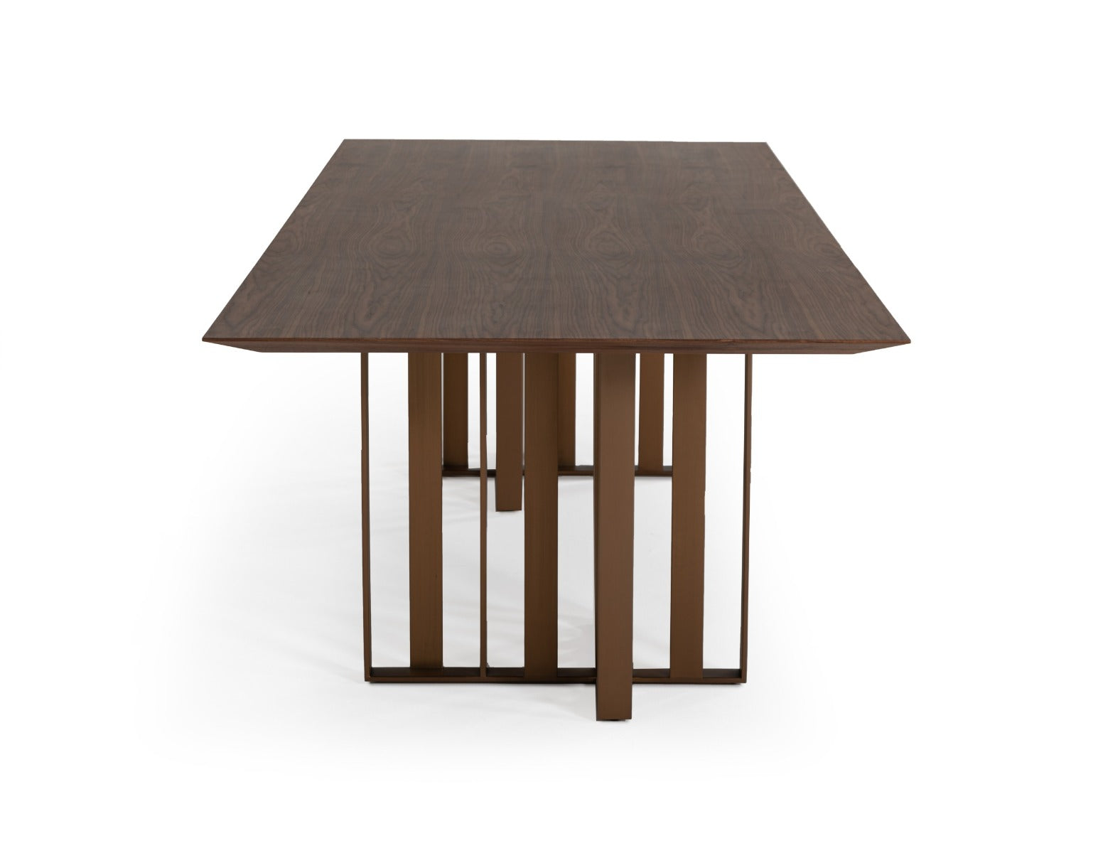 Livia - Modern Wenge & Gold Stainless Steel Dining Table - image 3