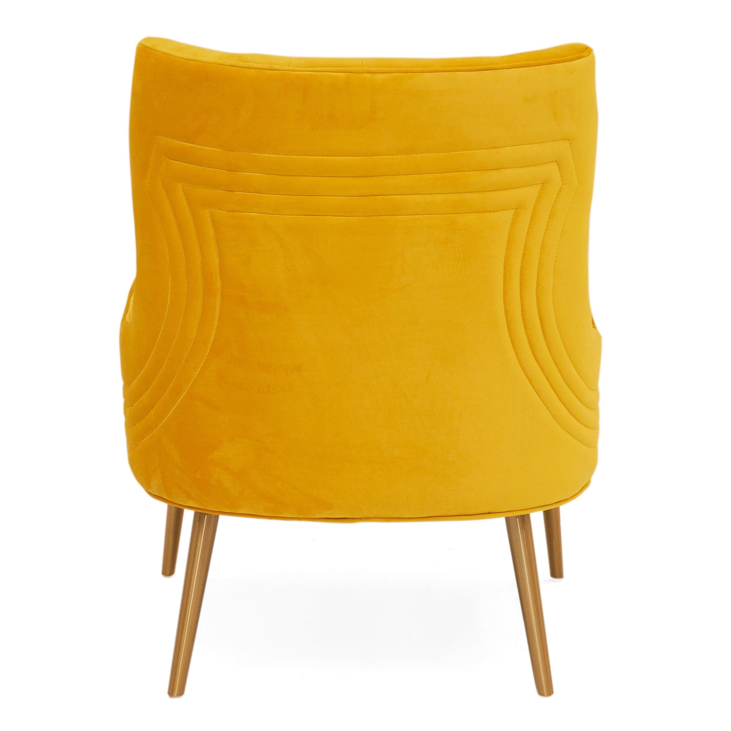 Everly - Contemporary Velvet Yellow Accent Chair - image 3