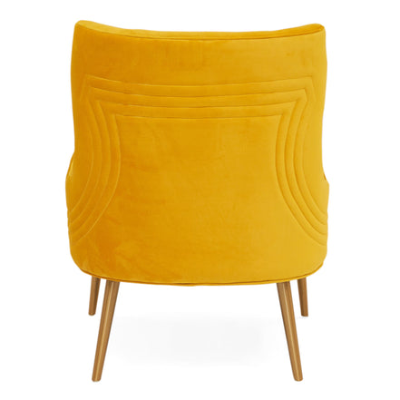 Everly - Contemporary Velvet Yellow Accent Chair - image 3