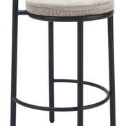 Sisal Counter Stool (Set of 2) Beige Tweed