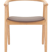 Peker Dining Chair (Set of 2) Brown & Natural