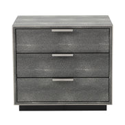 Dynasty - Modern Shagreen Three Drawer Nightstand