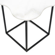 Aleidy - White Marble + Black Metal End Table - image 3