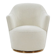 Vera - Modern Sherpa Swivel Accent Chair - image 2