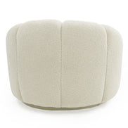 Gadson - Contemporary White Sherpa Swivel Chair Accent Chair - image 4