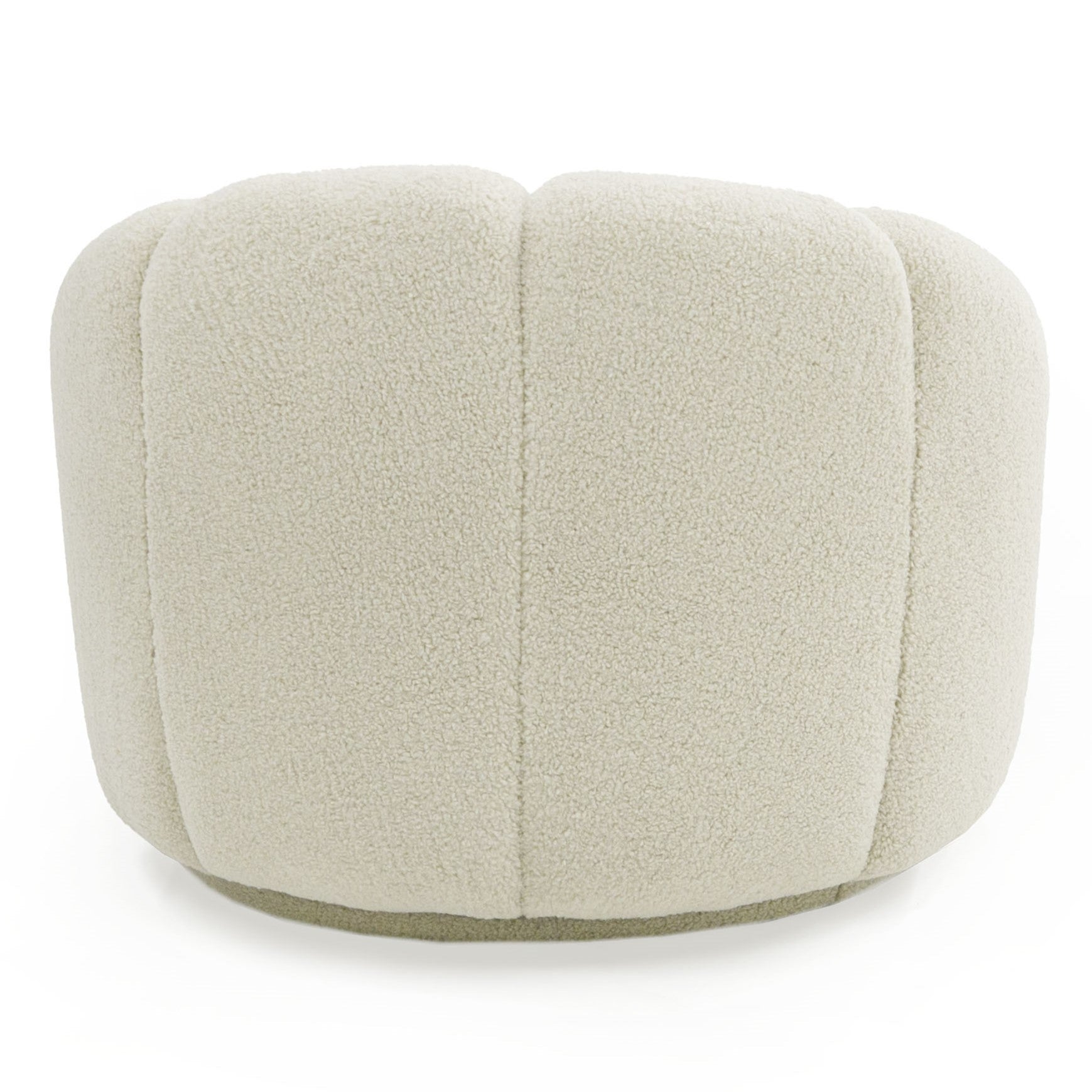 Gadson - Contemporary White Sherpa Swivel Chair Accent Chair - image 4