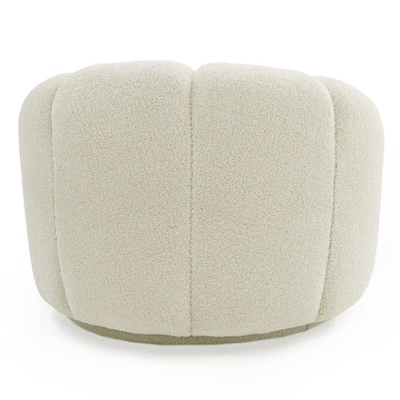 Gadson - Contemporary White Sherpa Swivel Chair Accent Chair - image 4