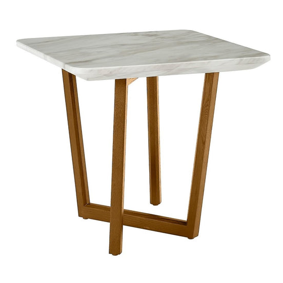 James - Mid Century Walnut + Ceramic End Table