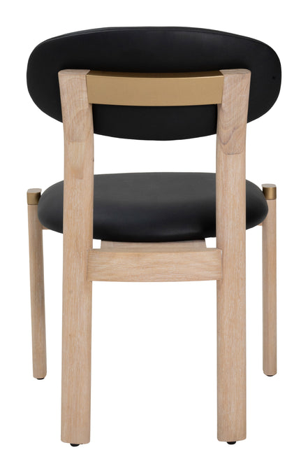 Rilou Dining Chair (Set of 2) Black & Natural
