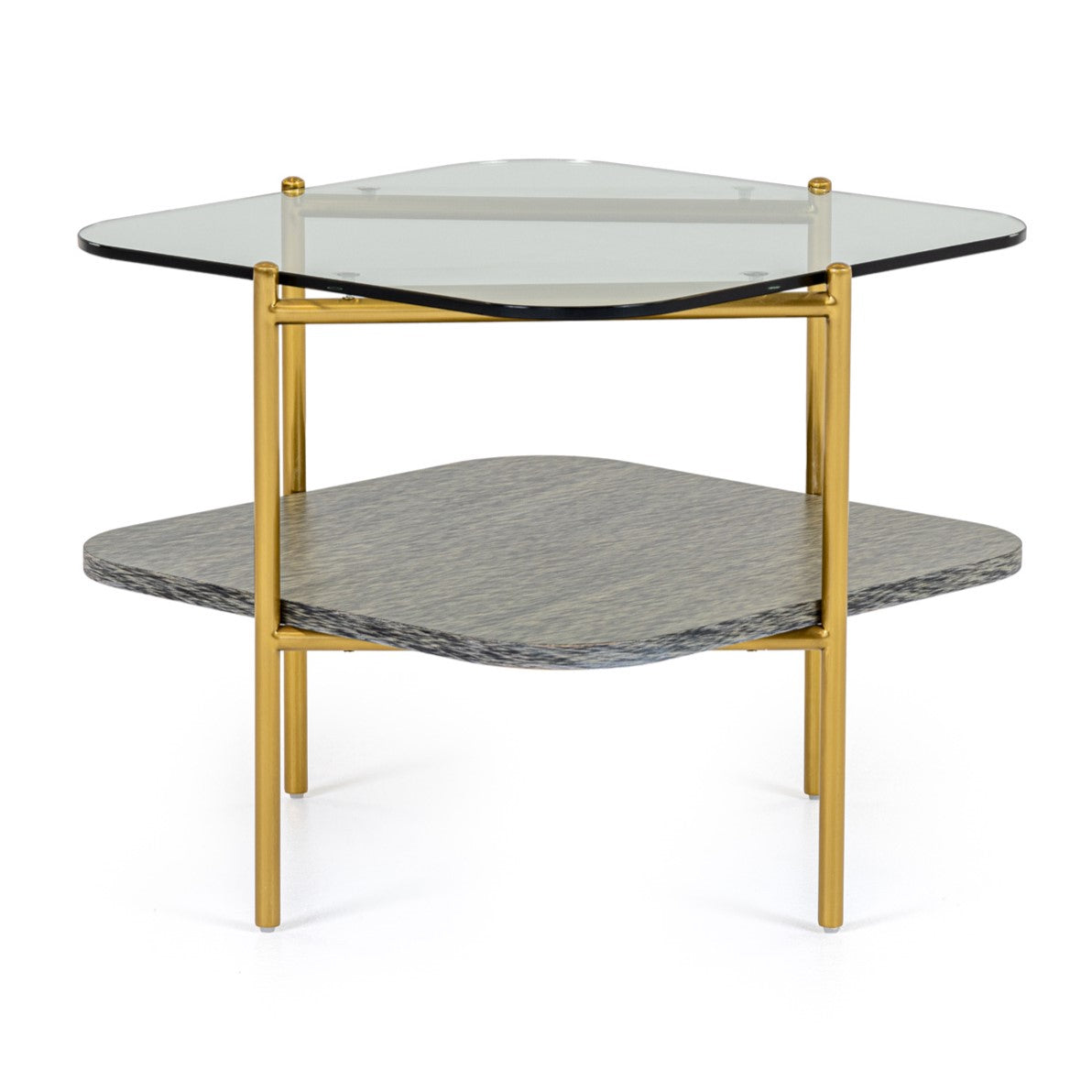 Cari - Glam Gold + Glass End Table - image 2