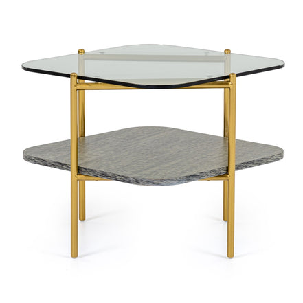 Cari - Glam Gold + Glass End Table - image 2