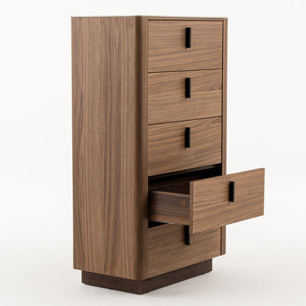 Chelton- Contemporary Walnut and White Ceramic Chest - image 4