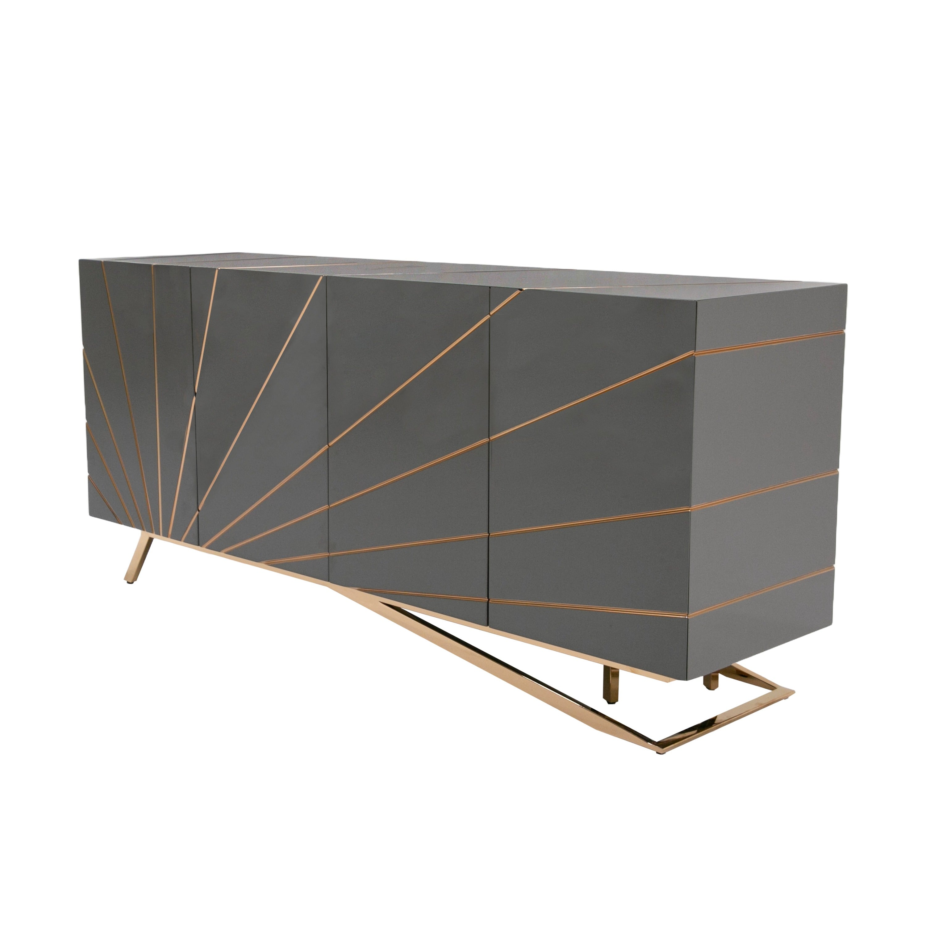 Katzu- Modern Grey and Rose Gold Buffet - image 3