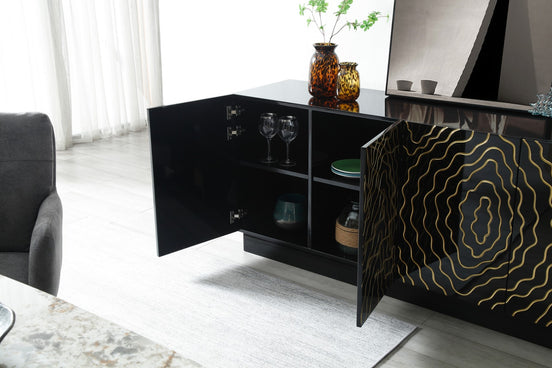 Jonah- Modern Black and Gold Buffet - image 2