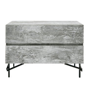 Aria - Italian Modern Multi Grey with texture Nightstand - image 3
