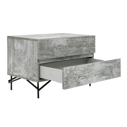 Aria - Italian Modern Multi Grey with texture Nightstand - image 5
