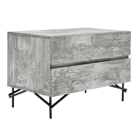 Aria - Italian Modern Multi Grey with texture Nightstand - image 4