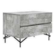 Eastern Lamont + Aria - Modern Beige Fabric + Grey Texture 4-Piece Bedroom Set Queen