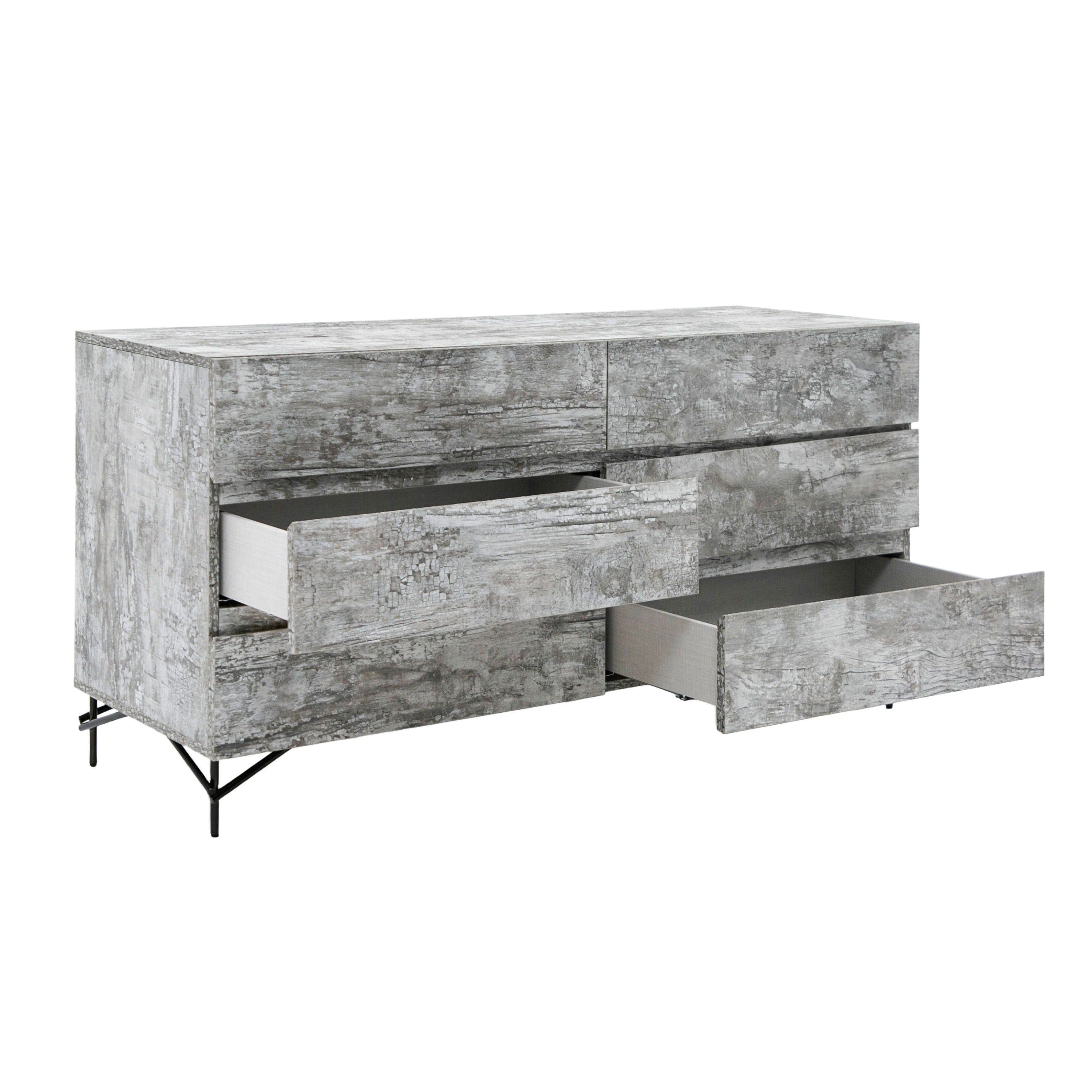 Aria - Italian Modern Multi Grey with texture Dresser - image 5
