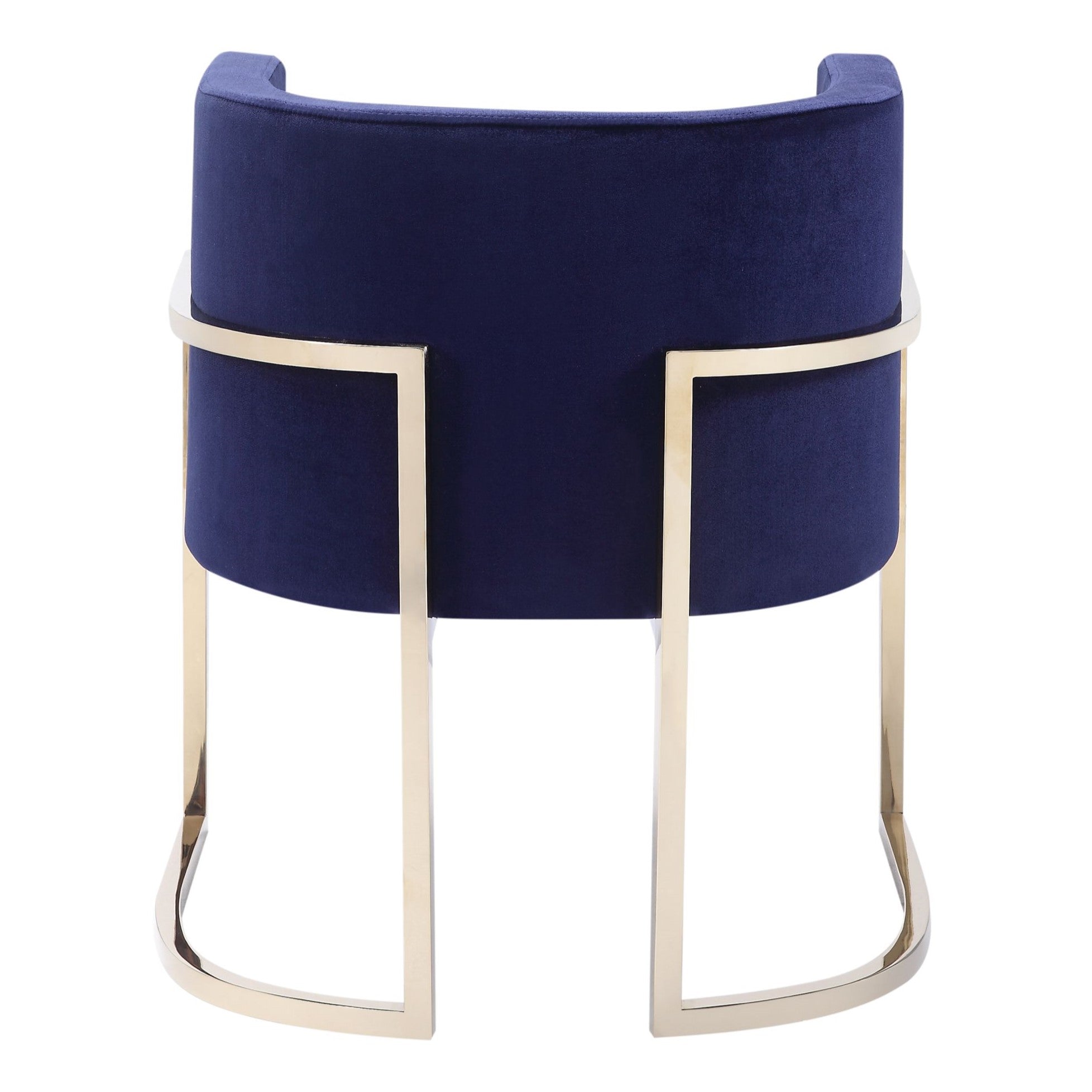 Betsy - Modern Navy Blue Velvet + Gold Kids Chair - image 3