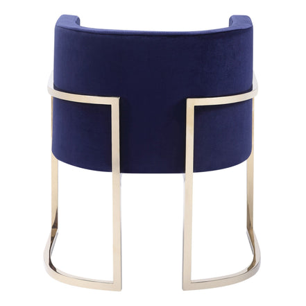 Betsy - Modern Navy Blue Velvet + Gold Kids Chair - image 3