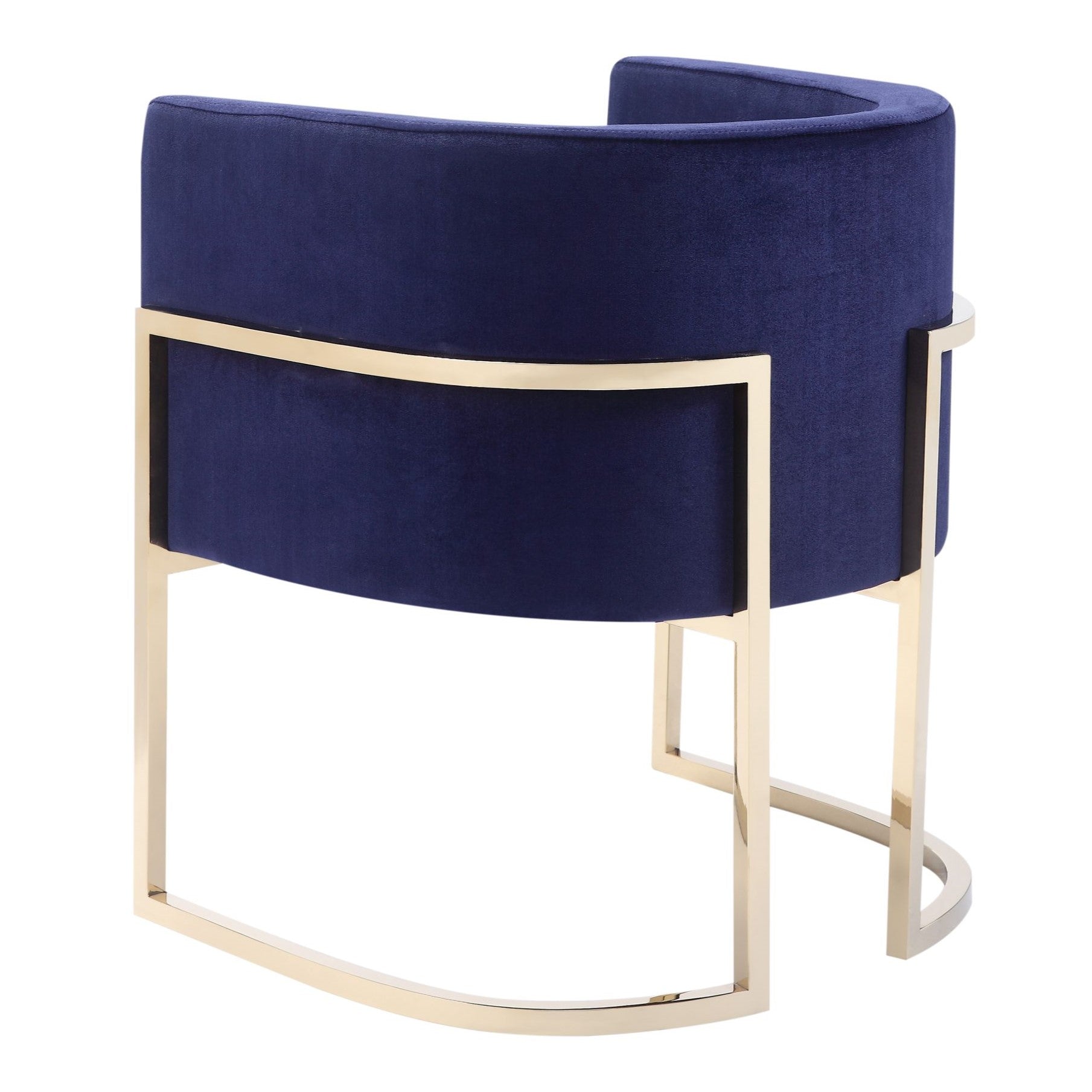 Betsy - Modern Navy Blue Velvet + Gold Kids Chair - image 2