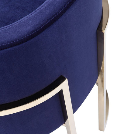 Betsy - Modern Navy Blue Velvet + Gold Kids Chair - image 5