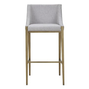Fairview - Contemporary Grey + Brass Bar Stool