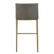 Fairview - Contemporary Grey + Brass Bar Stool - image 3