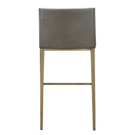 Fairview - Contemporary Grey + Brass Bar Stool - image 3