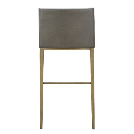 Fairview - Contemporary Grey + Brass Bar Stool - image 3