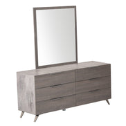 Bronx Italian Modern Faux Concrete & Grey Dresser & Mirror Set - image 2