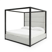 Manhattan - Contemporary Canopy Grey Bed -eastern