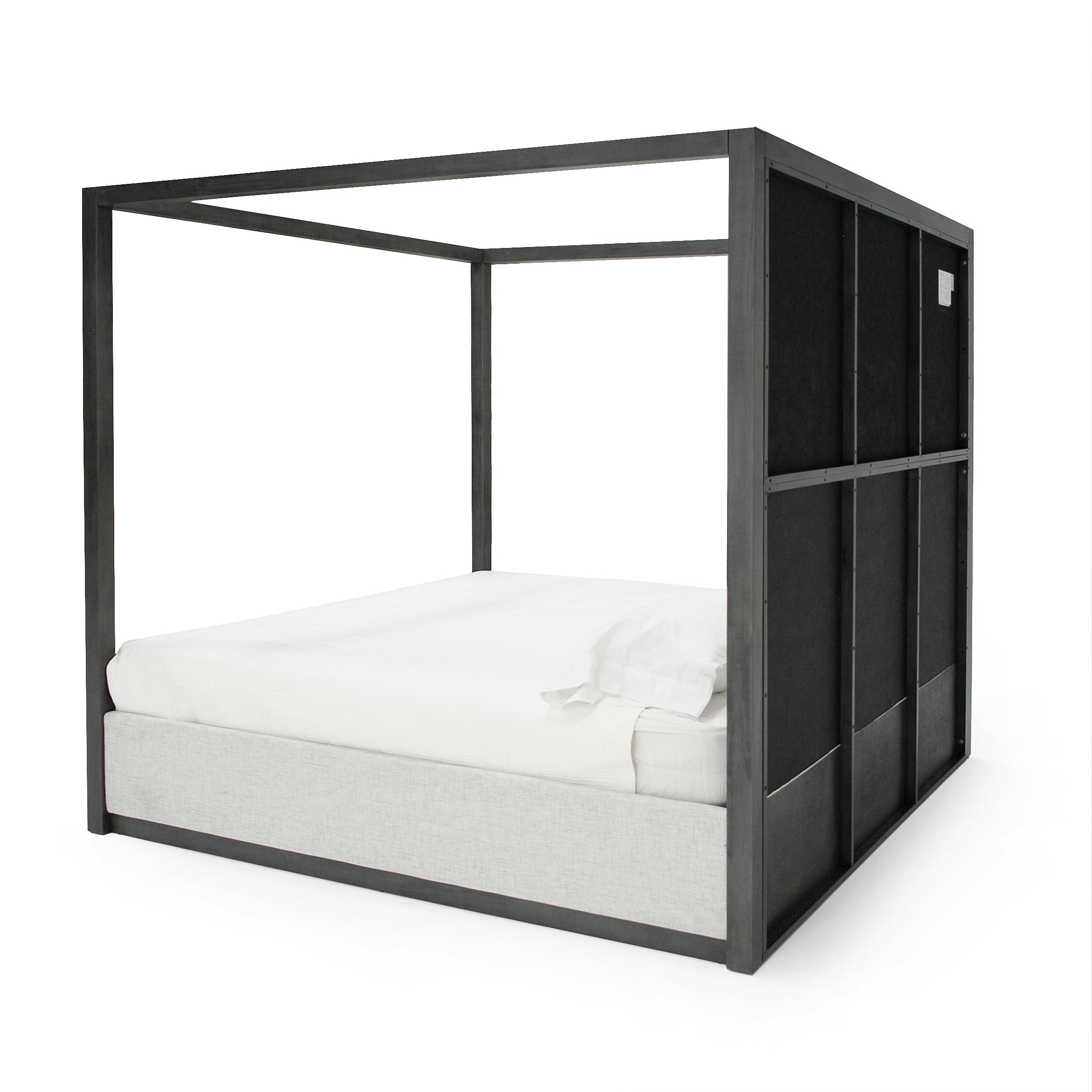 Manhattan - Contemporary Canopy Grey Bed -queen - image 5