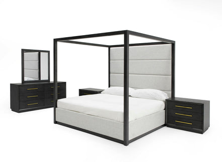 Manhattan - Contemporary Canopy Grey Bed -eastern - image 3
