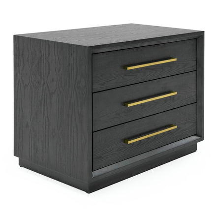 Manhattan - Contemporary Grey and Gold Nightstand - image 4