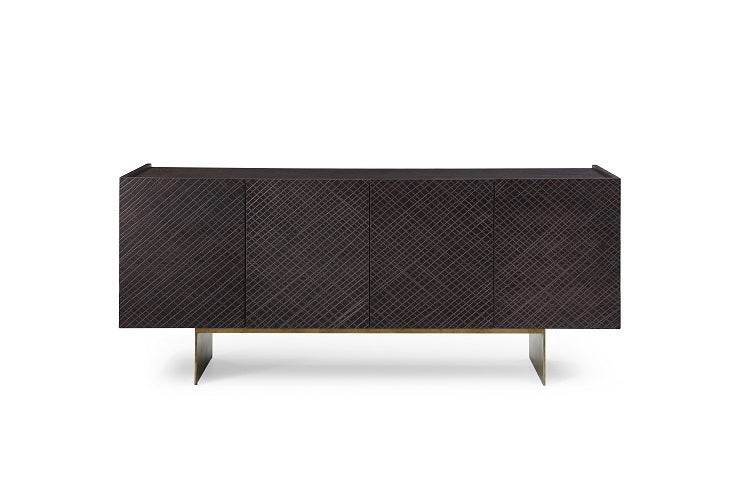Gerald- Modern Brown Ash and Antique Cooper Buffet - image 2