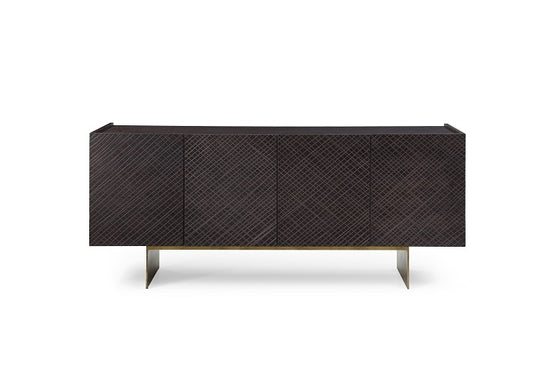 Gerald- Modern Brown Ash and Antique Cooper Buffet - image 2